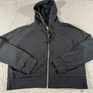 Wild Fable Long Sleeve Hoodie Black Women's Size Large Women Full Zip Drawstring